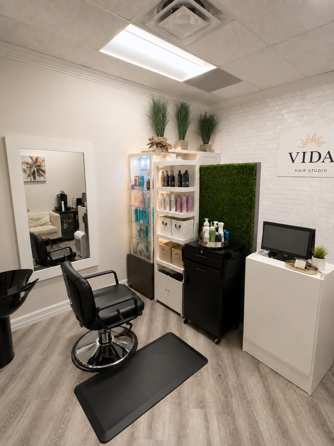 Vida Hair Studio private suite interior in Bonita Springs, FL